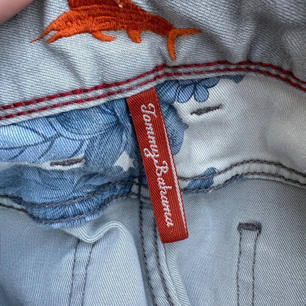 Tommy Bahama Mens 32x30 Pants Gray Straight Leg Stretch Casual Cotton Tencel